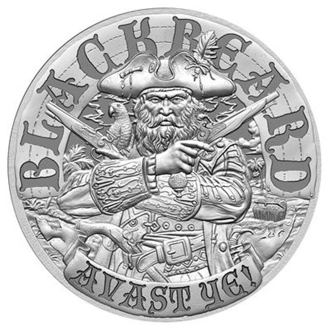 1 oz Silver BlackBeard Round - Random Mint | GoldSilver360