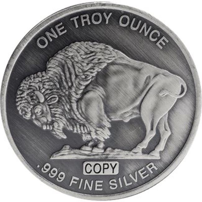 1 oz Buffalo Silver Round - Antique Finish | GoldSilver360