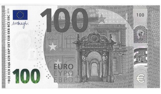 5 gram Silver Note - €100 Euro Note Replica | GoldSilver360