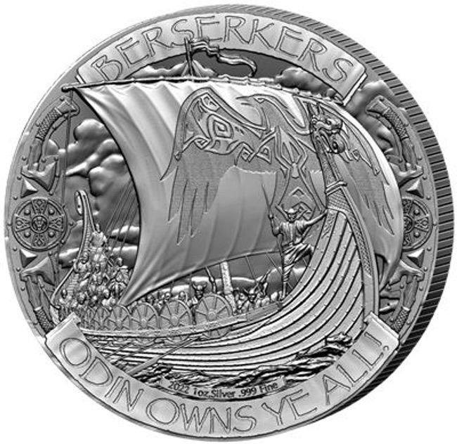 1 oz Silver The Vikings Round Antique - Random Mint | GoldSilver360